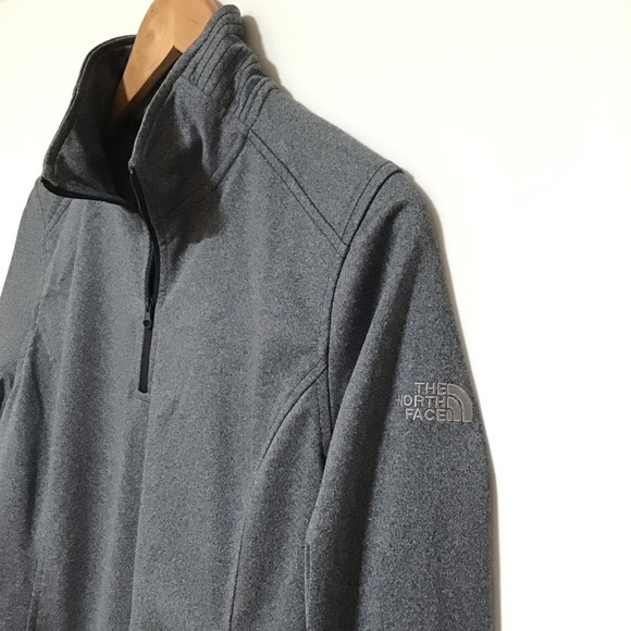 THE NORTH FACE WOMEN 1/4 ZIP LONG SLEEVE GRAY FLEECE SIZE M - Picture 4 of 6
